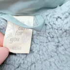 Veste bébé matelassée vert sauge à capuche - 2-6 mois