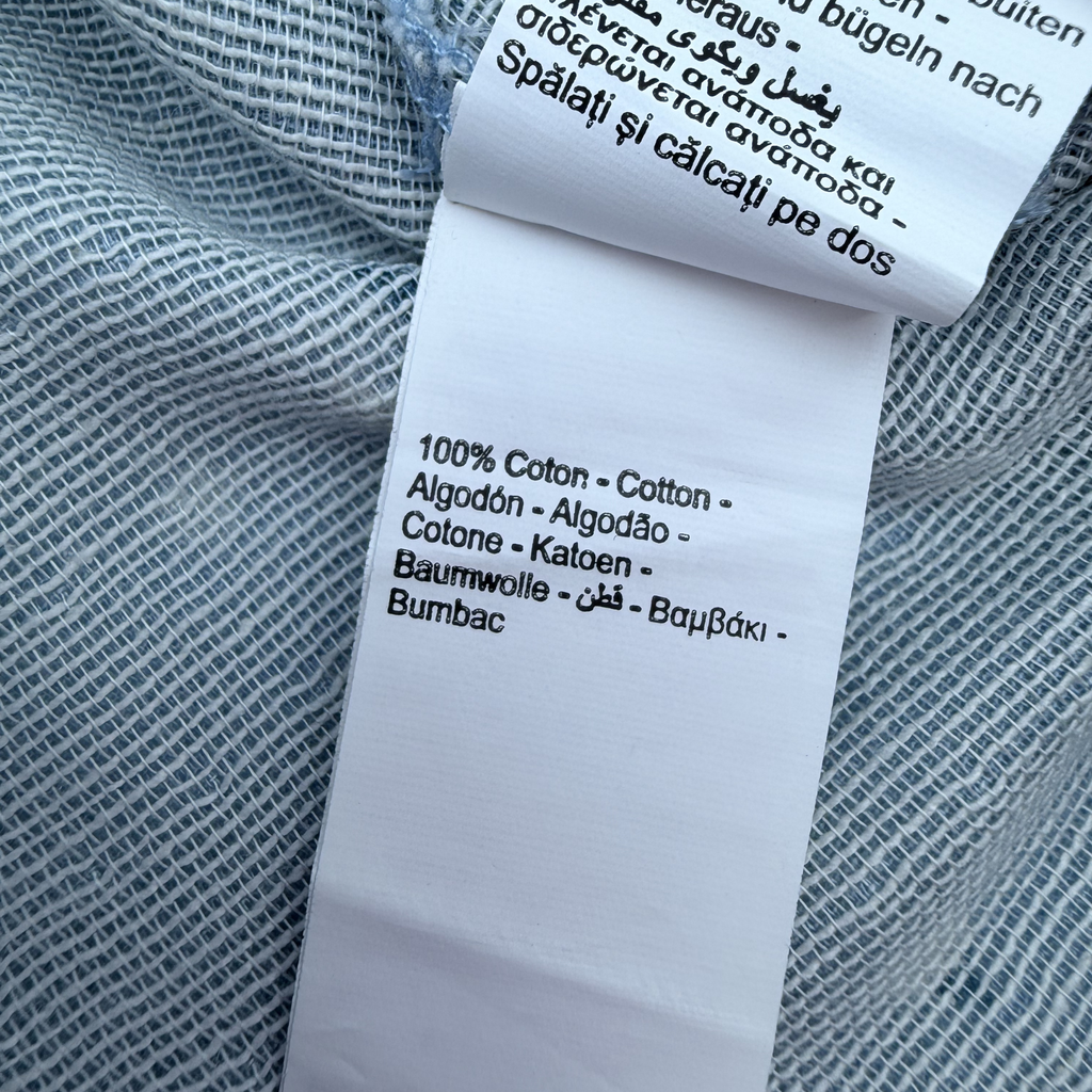 Chemise manches longues en double gaze bleu - 3 mois