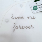 Pyjama bébé blanc “Love me forever” — Naissance