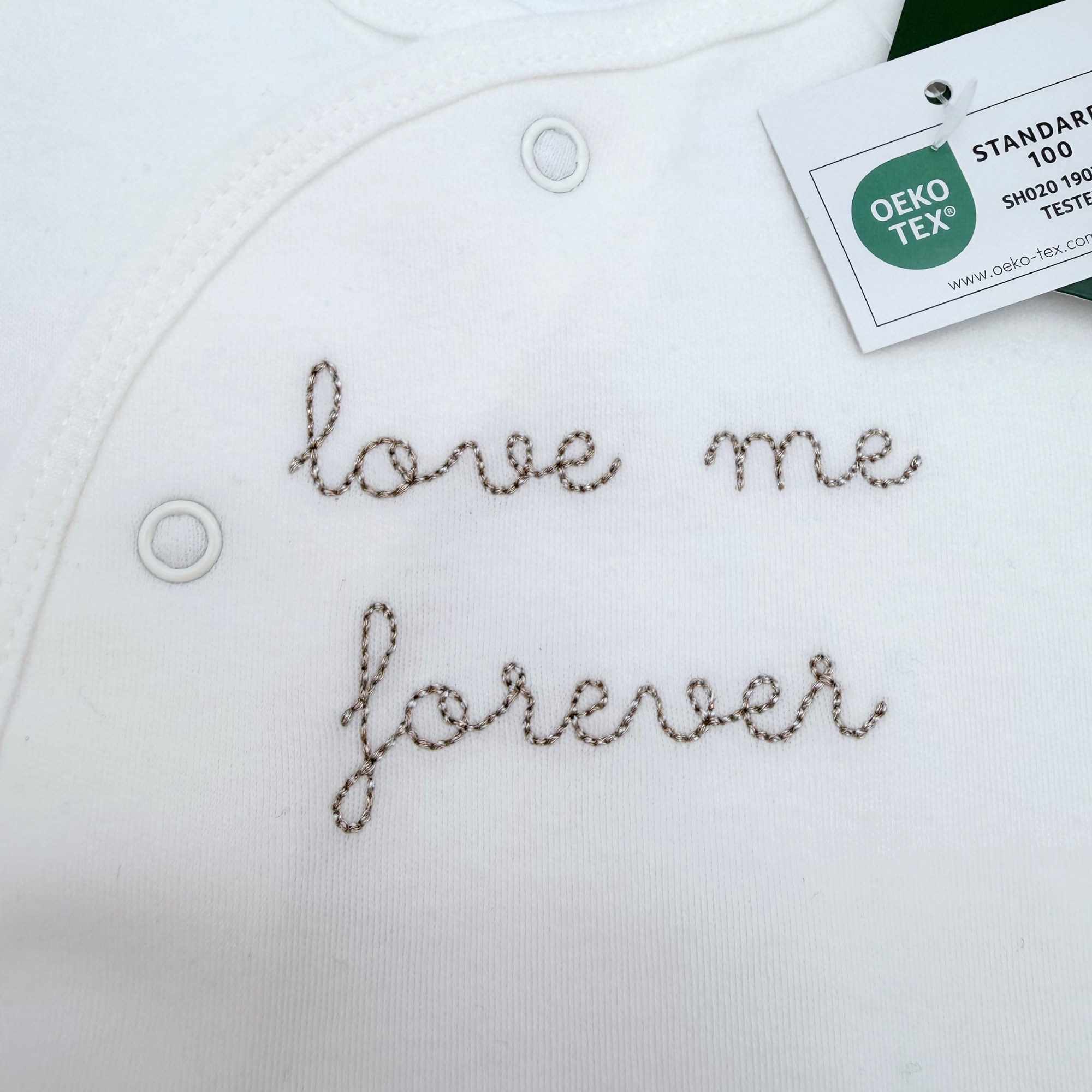 Pyjama bébé blanc “Love me forever” — Naissance