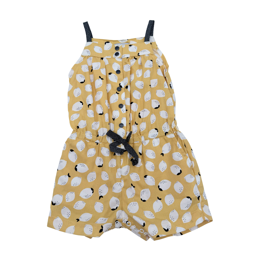 Combishort jaune motif citron — 18 mois