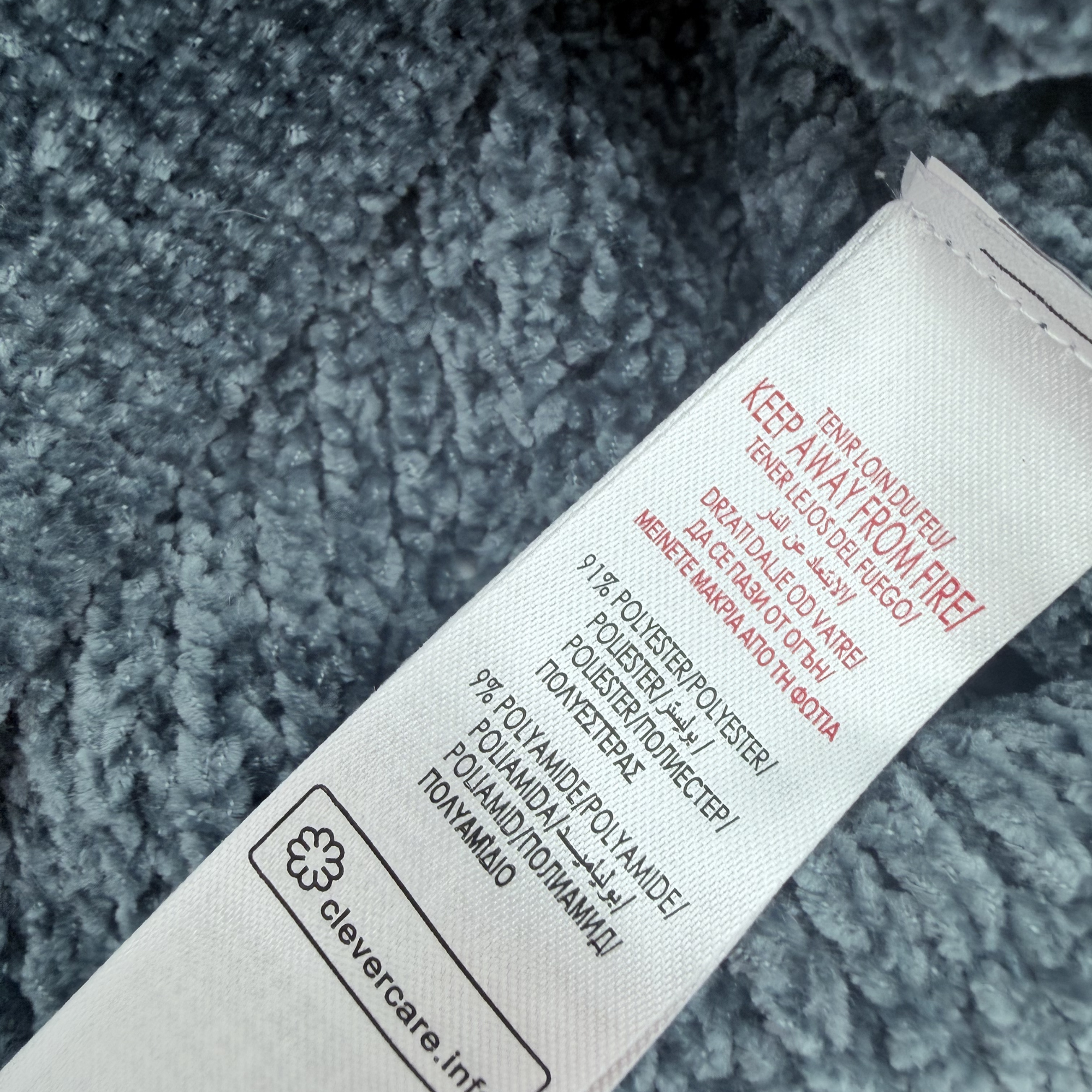 Gilet bleu col fleuri — 18 mois