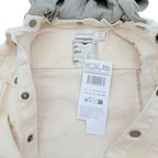 Veste en jean écrue à capuche kaki amovible - 6 mois