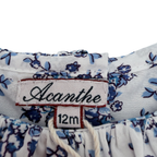 Robe fleurie bleue et blanche — 12 mois