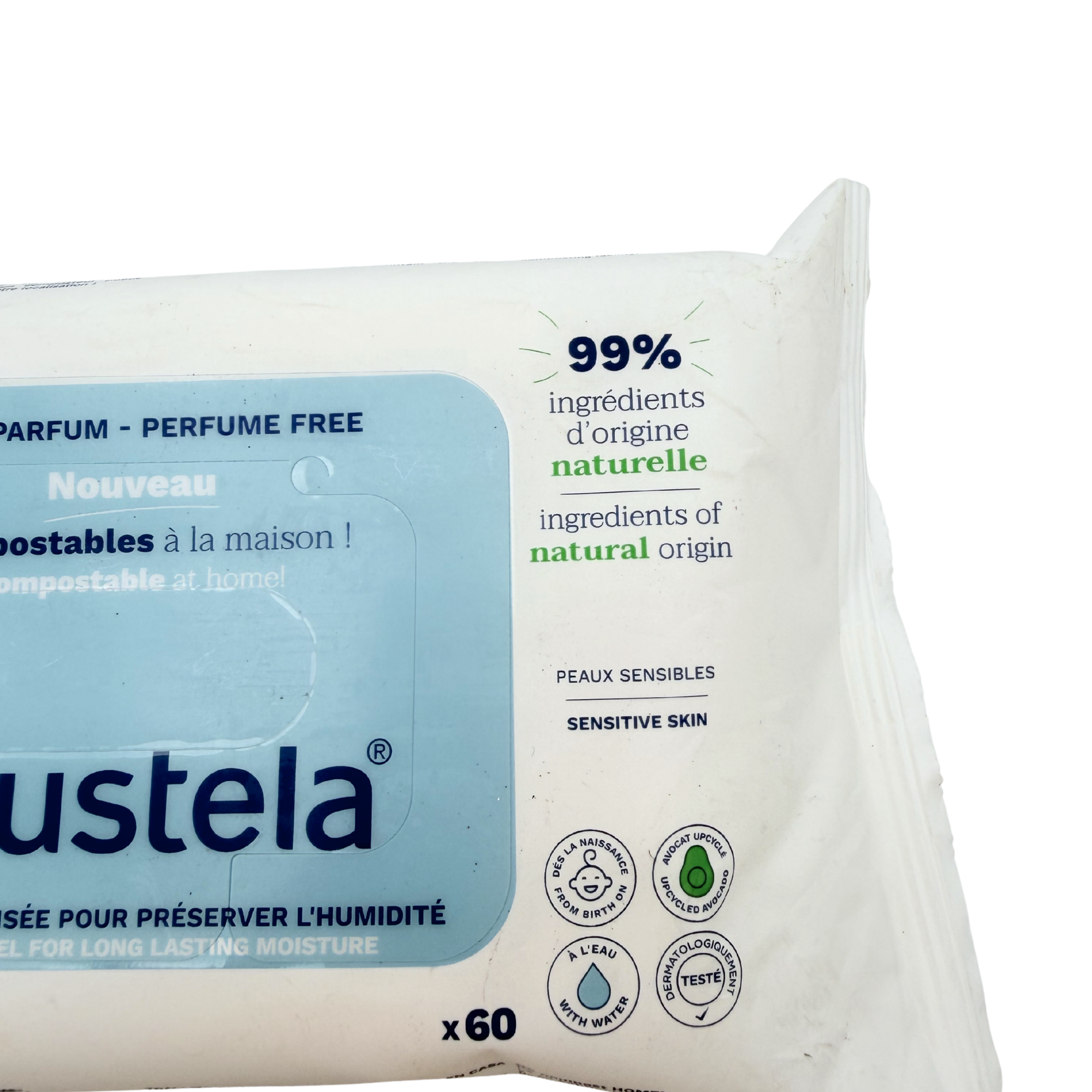 Paquet de 60 lingettes