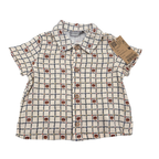 Chemise à carreaux et petits oursons - 9 mois