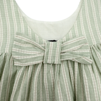 Robe rayée verte et blanche - 3 ans