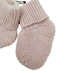 Chaussons bébé en maille rose poudré - 0-1 mois