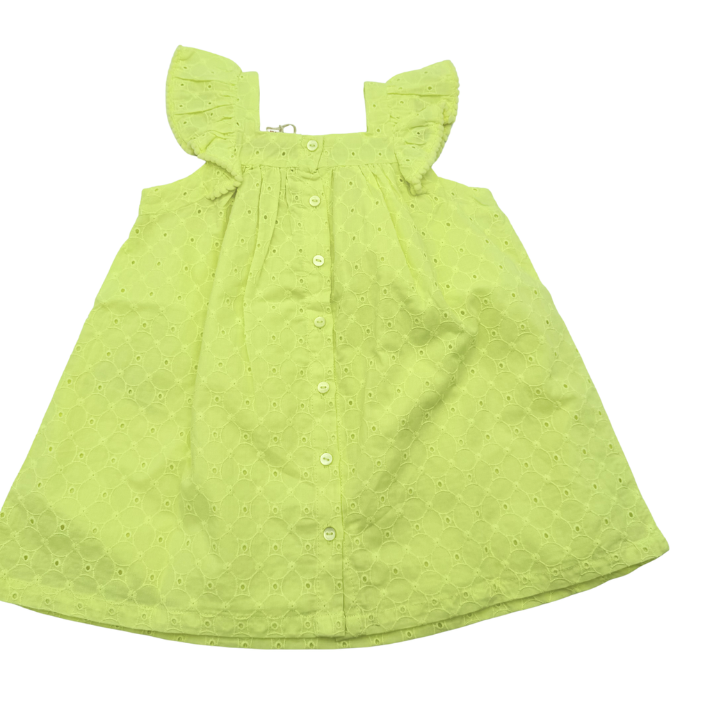 Robe broderie anglaise jaune pastel — 24 mois