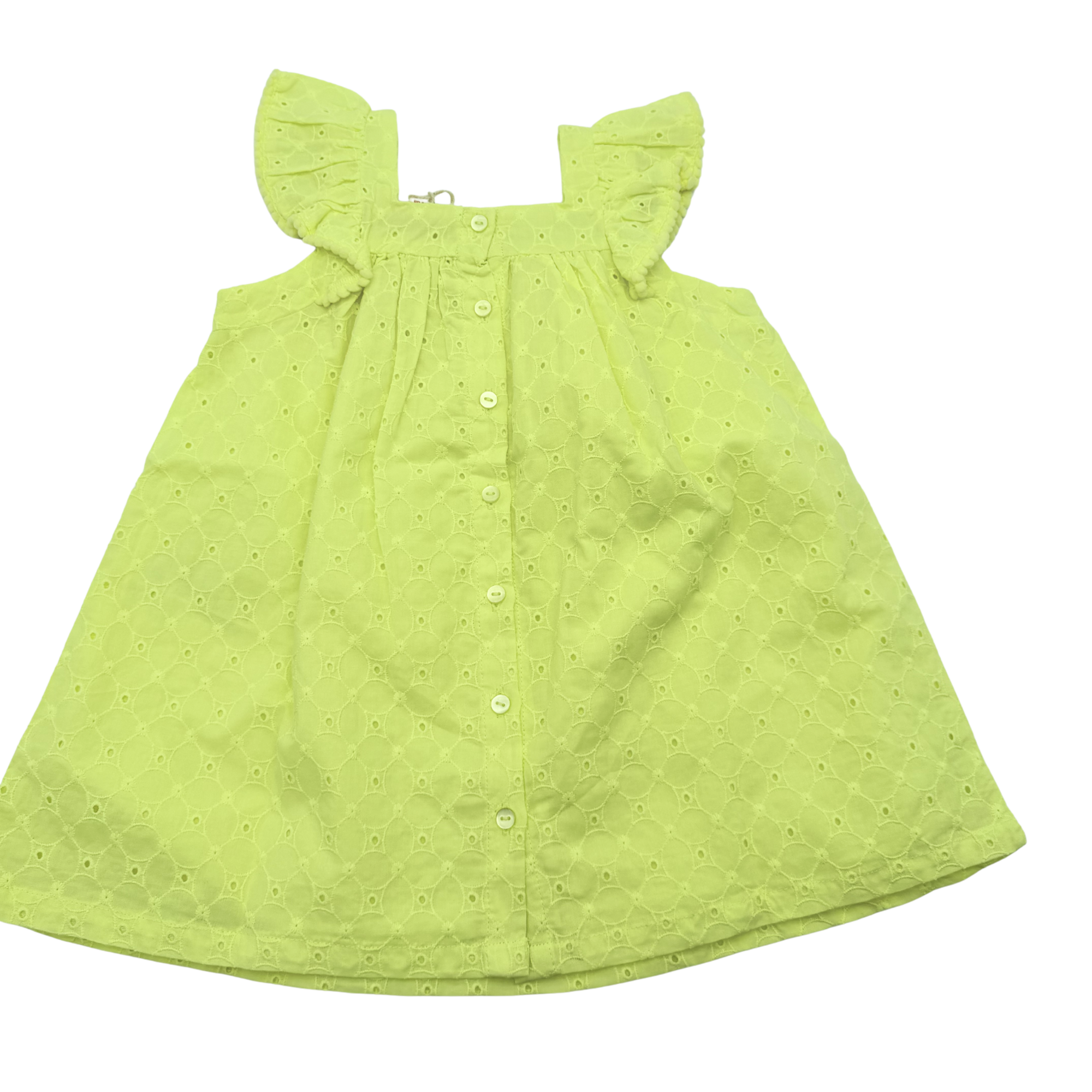 Robe broderie anglaise jaune pastel — 24 mois
