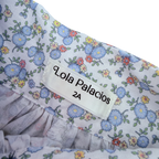 Robe à fleurs et bretelles à nouer — 2 ans