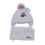Ensemble bonnet et tour de cou bébé Minnie – 9-12 mois
