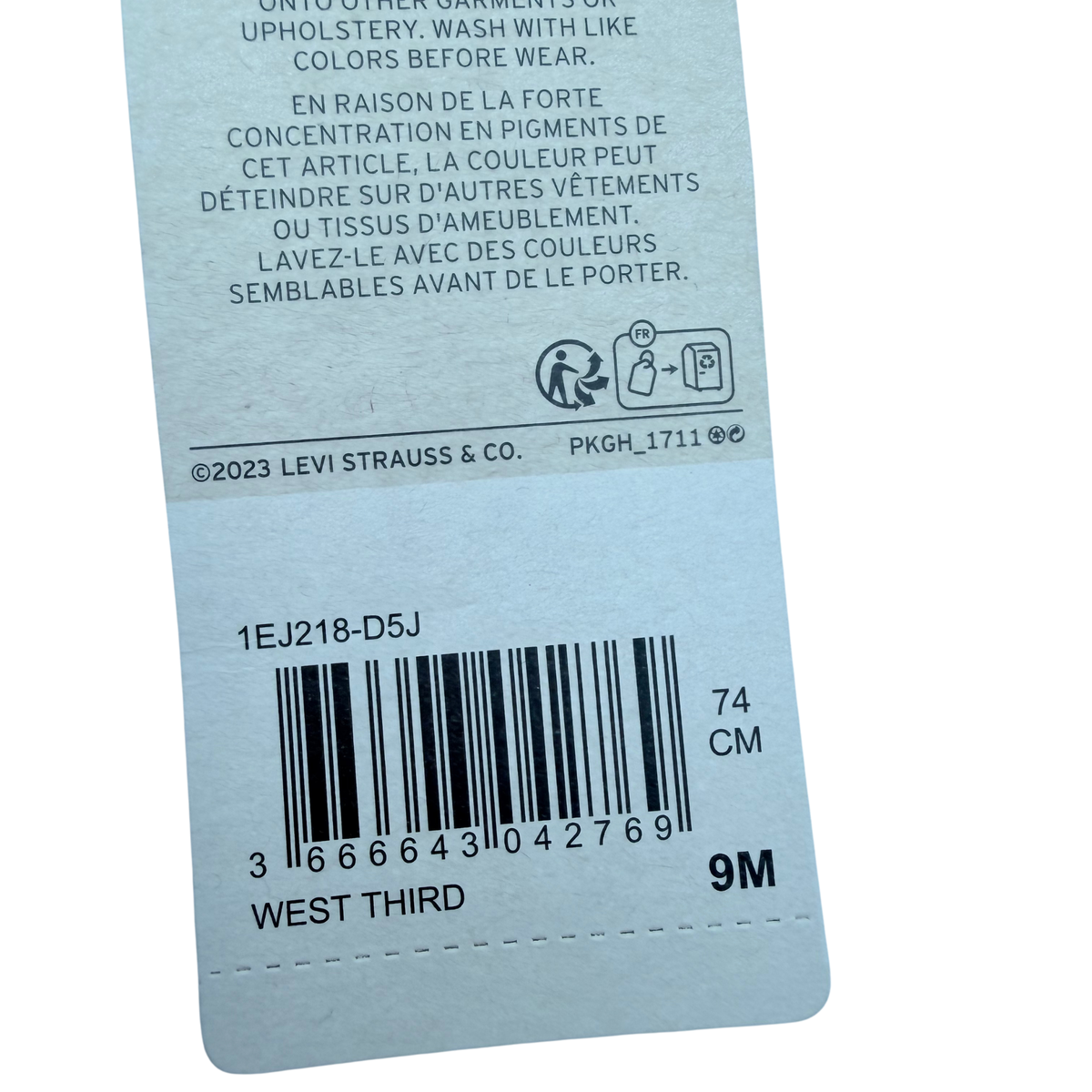 Salopette bébé en jean avec poche cœur - 9 mois