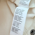 Veste en jean écrue à capuche kaki amovible - 6 mois