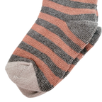 Chaussettes rayées marron et gris - 17