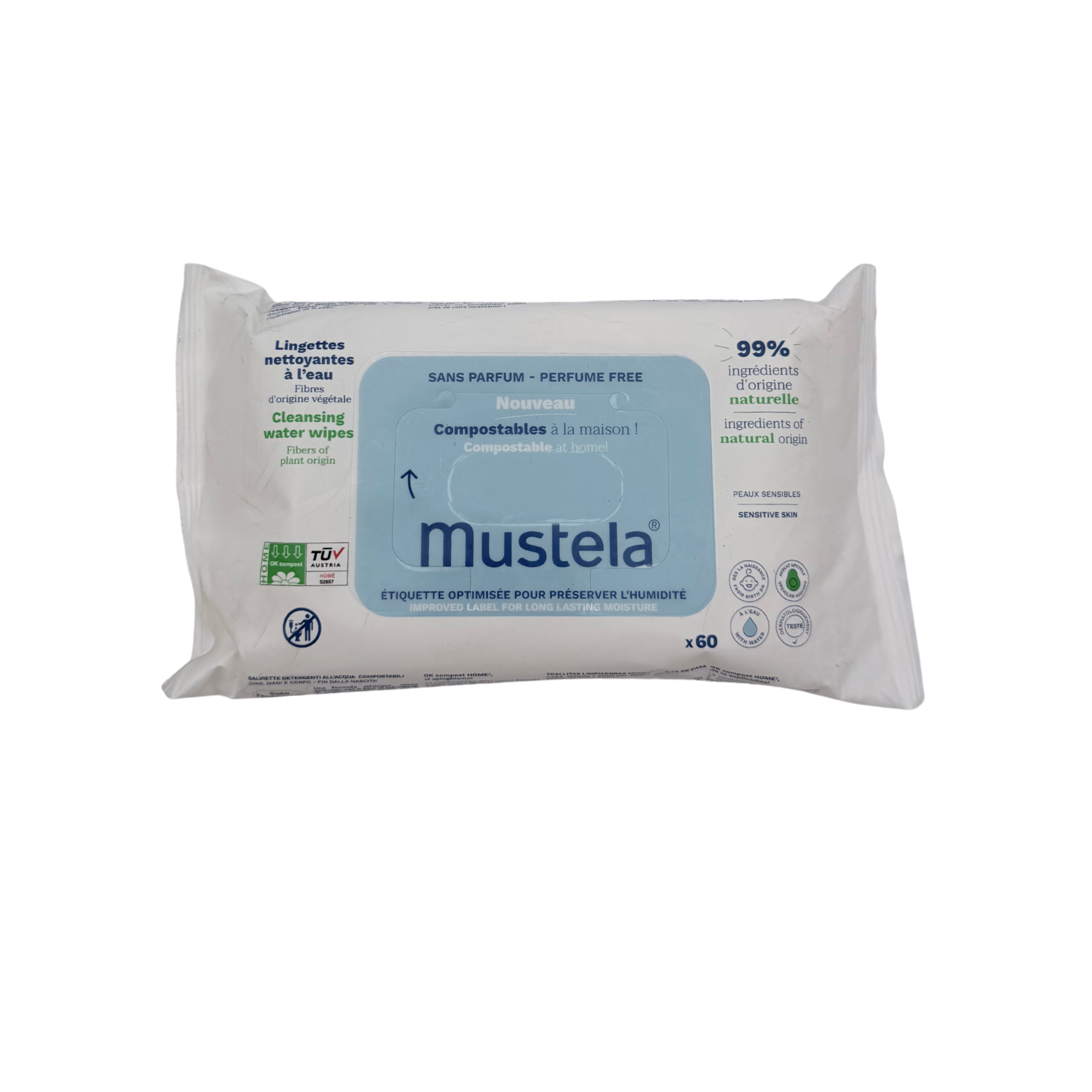 Paquet de 60 lingettes