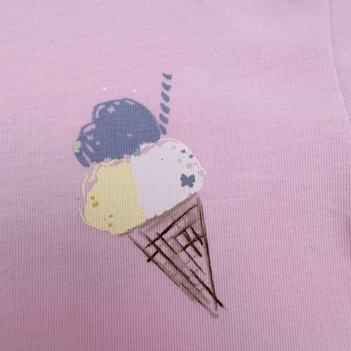 T-shirt rose motif glace - 9-12 mois