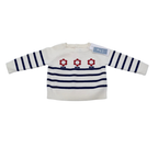 Pull marinière à fleurs – 6 mois