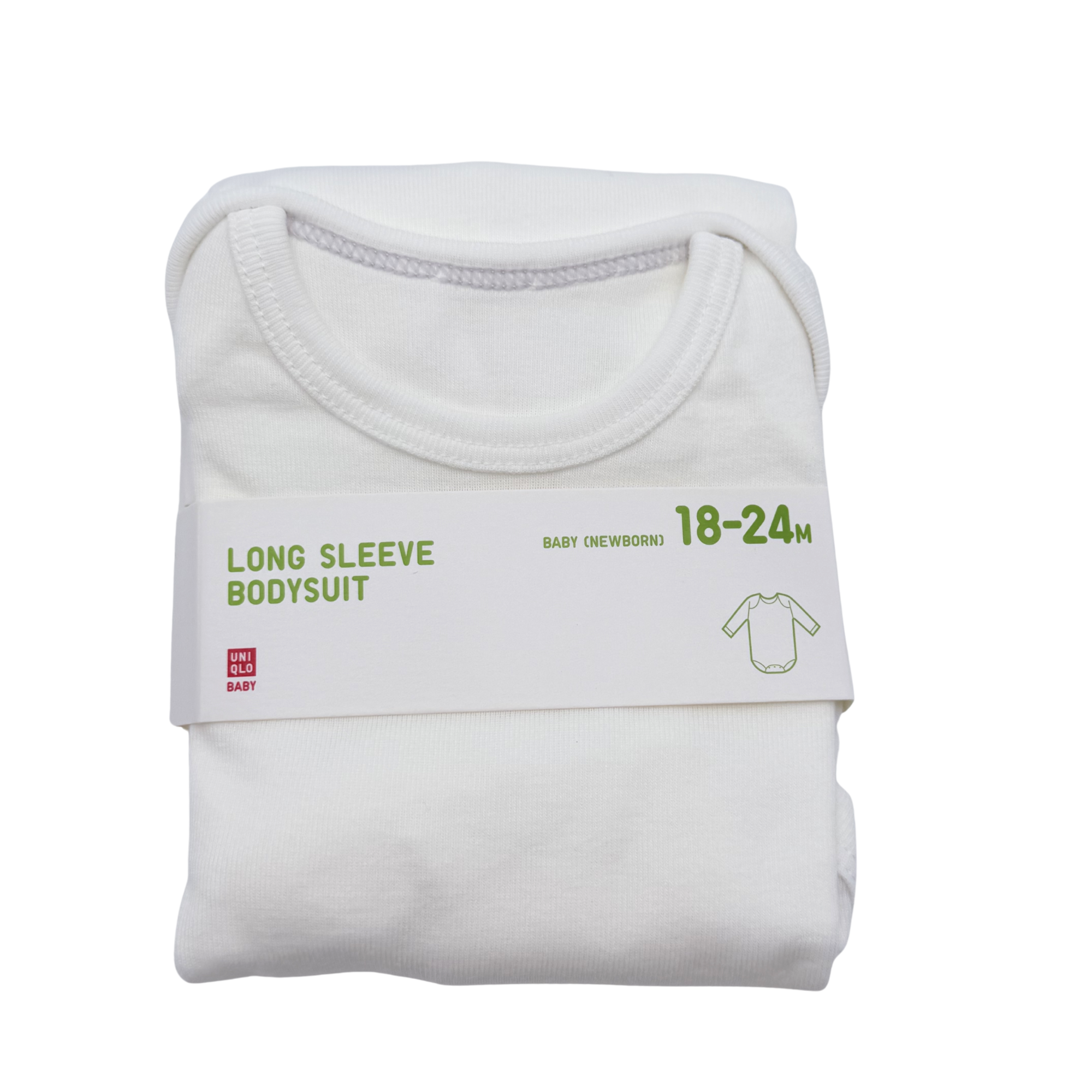 Body manches longues uni blanc — 18-24 mois