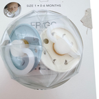 Lot de 2 sucettes en latex naturel phosphorescentes - 0-6 mois