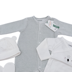 Coffret bébé blanc et vert motif koala – 6 mois