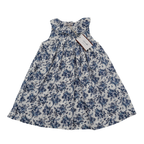 Robe fleurie bleue et blanche — 12 mois