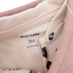 Ensemble bébé beige imprimé léopard avec gilet matelassé - 3 mois