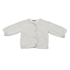 Veste bébé écrue rayée à boutons - 9 mois