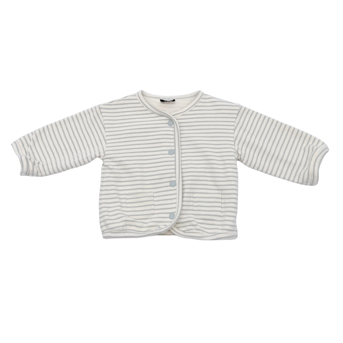 Veste bébé écrue rayée à boutons - 9 mois