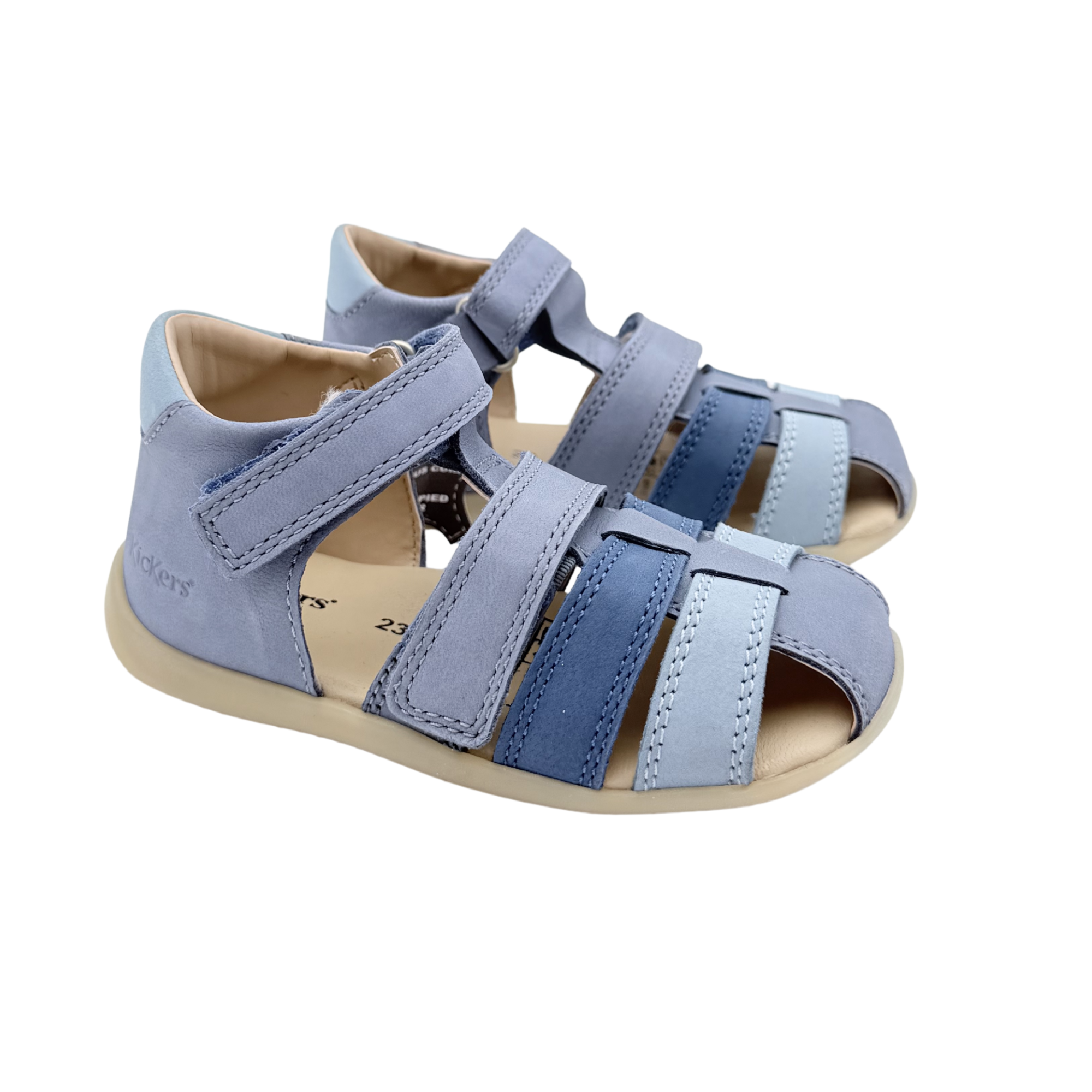 Sandales en cuir bleu - 23