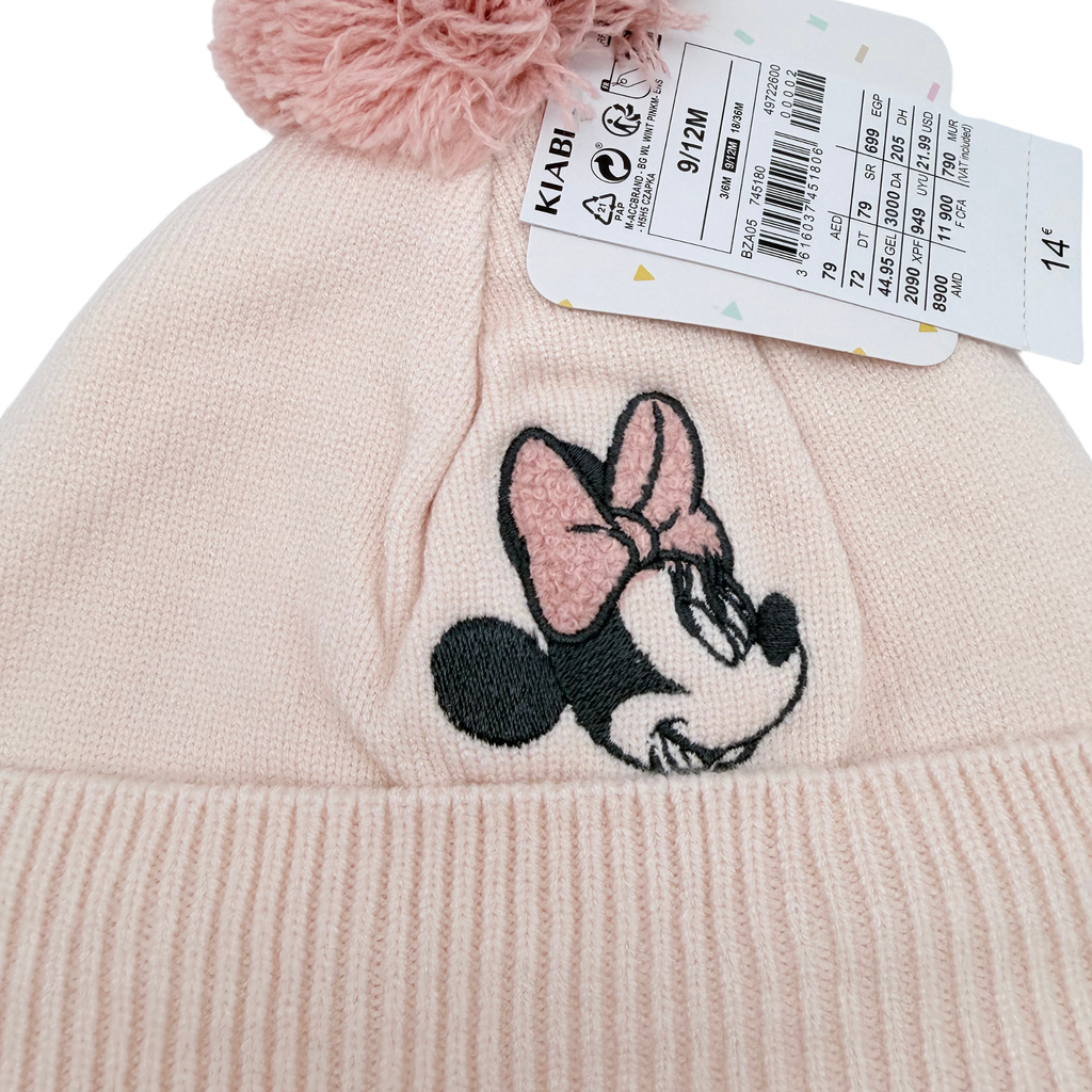 Ensemble bonnet et tour de cou bébé Minnie – 9-12 mois