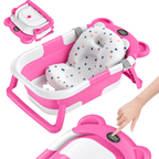 Baignoire bébé pliable avec coussin et thermomètre intégré