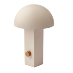 Veilleuse portable beige champignon — 23 cm