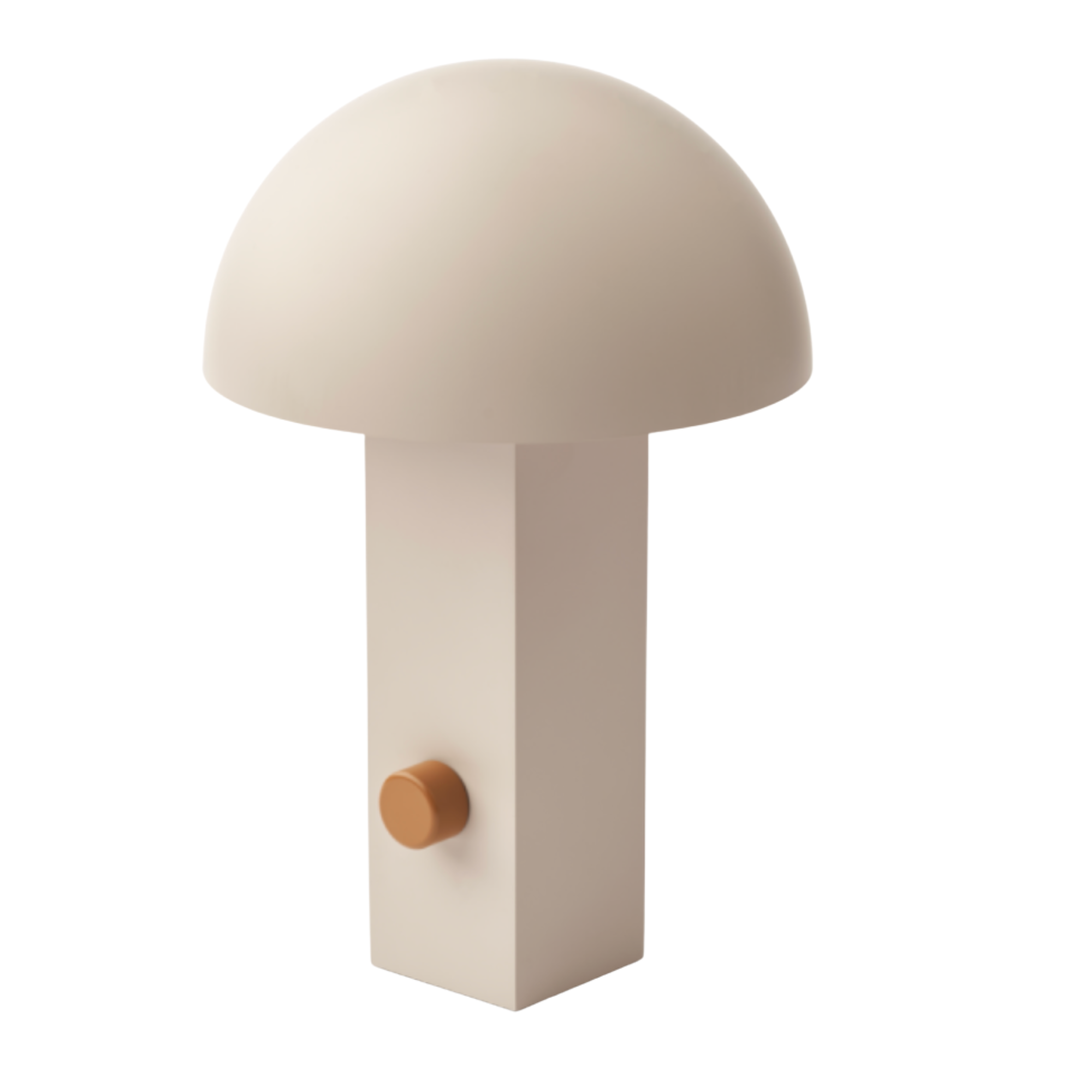 Veilleuse portable beige champignon — 23 cm