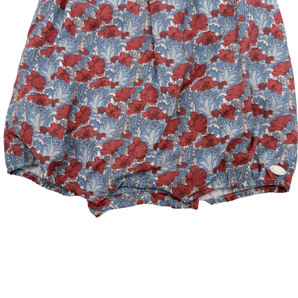 Barboteuse liberty bleu et rouge - 6 mois