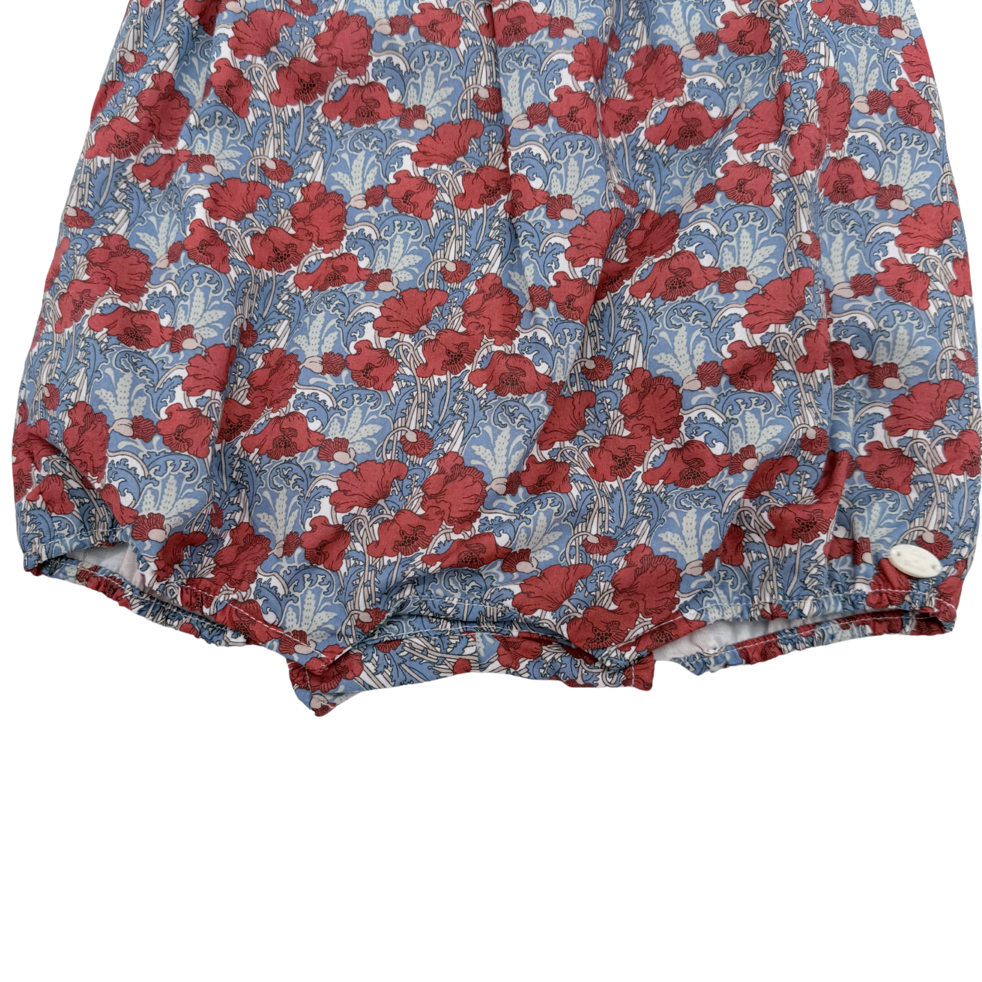 Barboteuse liberty bleu et rouge - 6 mois