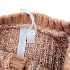 Gilet bébé en maille marron chiné - 1 mois