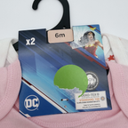 Lot de 2 bodies manches courtes Wonder Woman — 6 mois