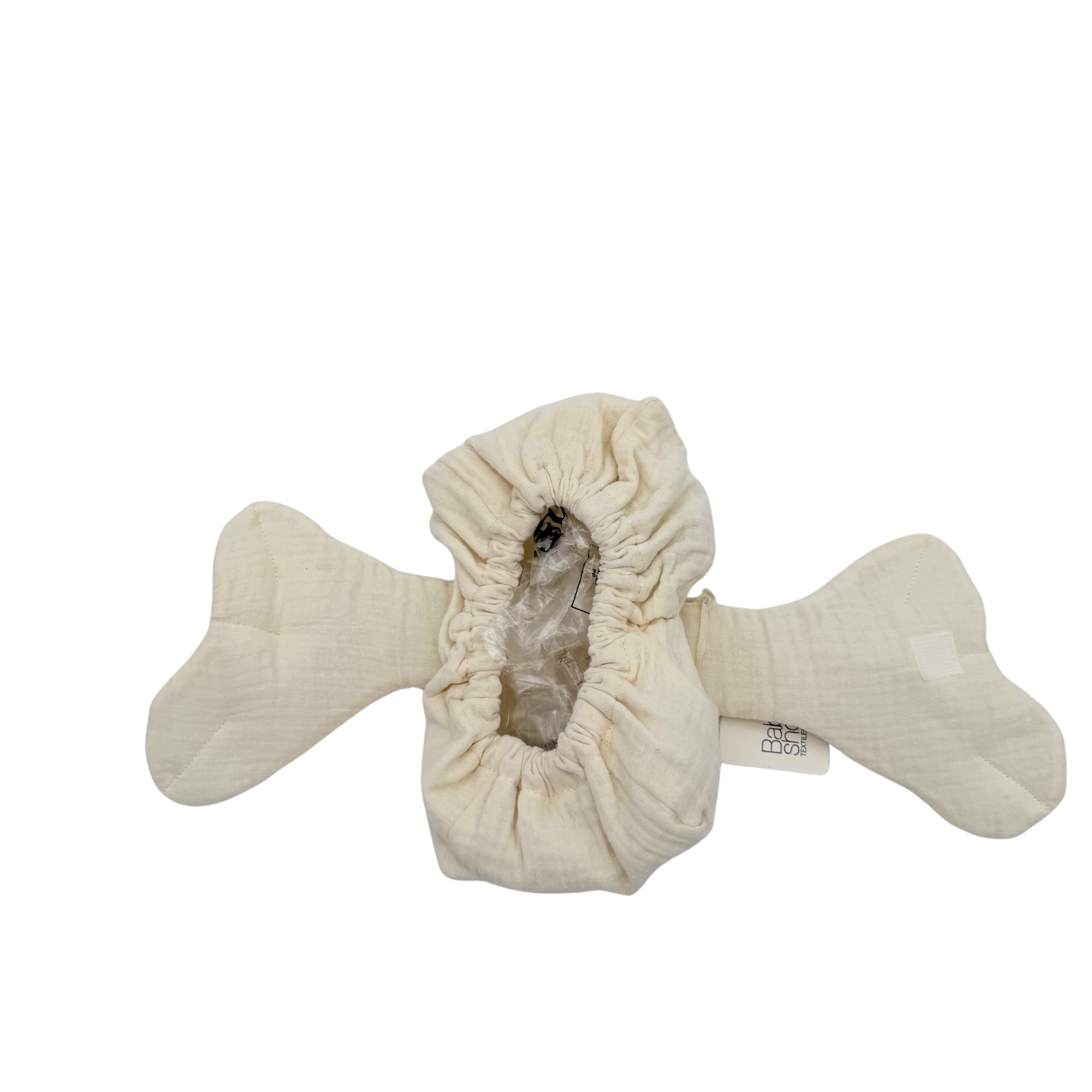 Housse lingette gaze de coton écrue