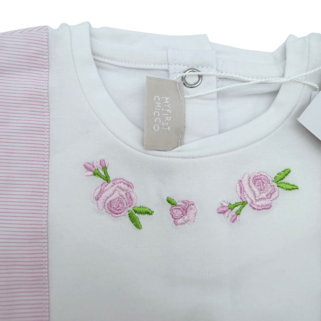 Barboteuse rose à nœuds — 12 mois