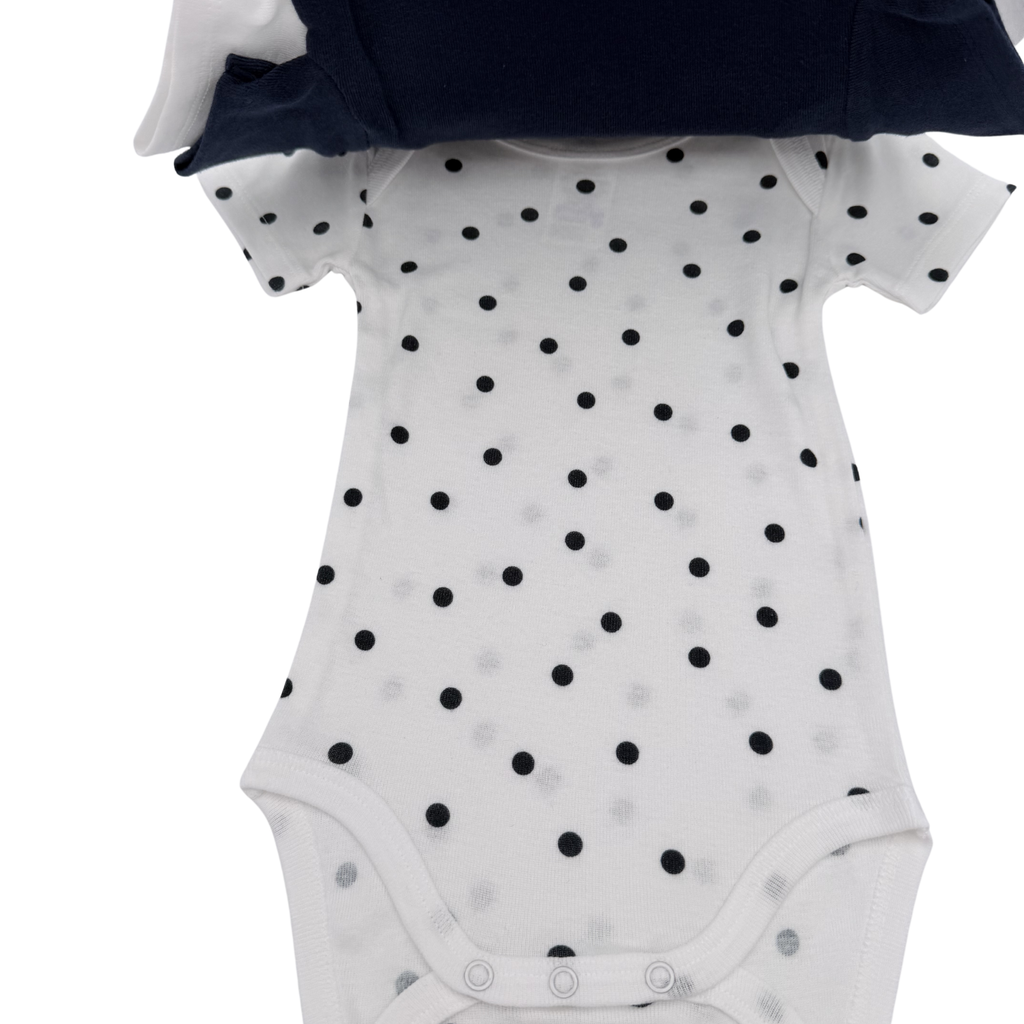 Lot de 3 bodies manches courtes — 6 mois