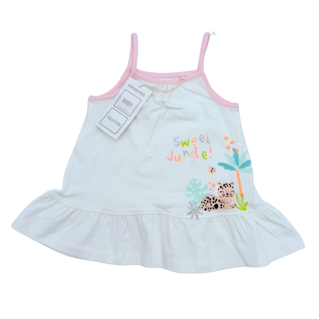 Robe à bretelles “Sweet Jungle” — 12 mois