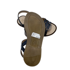 Sandales bleu marine et argentées — 29