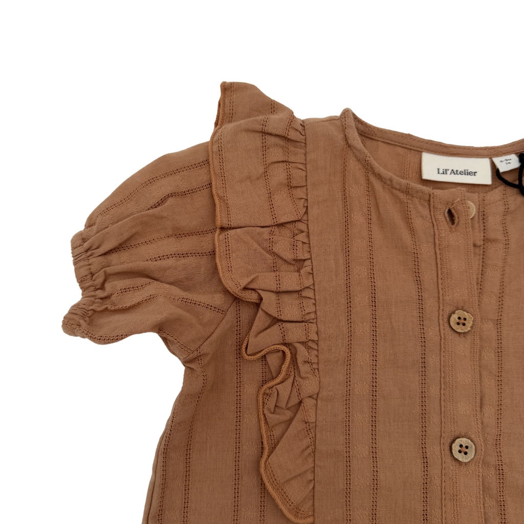Blouse marron — 6-9 mois
