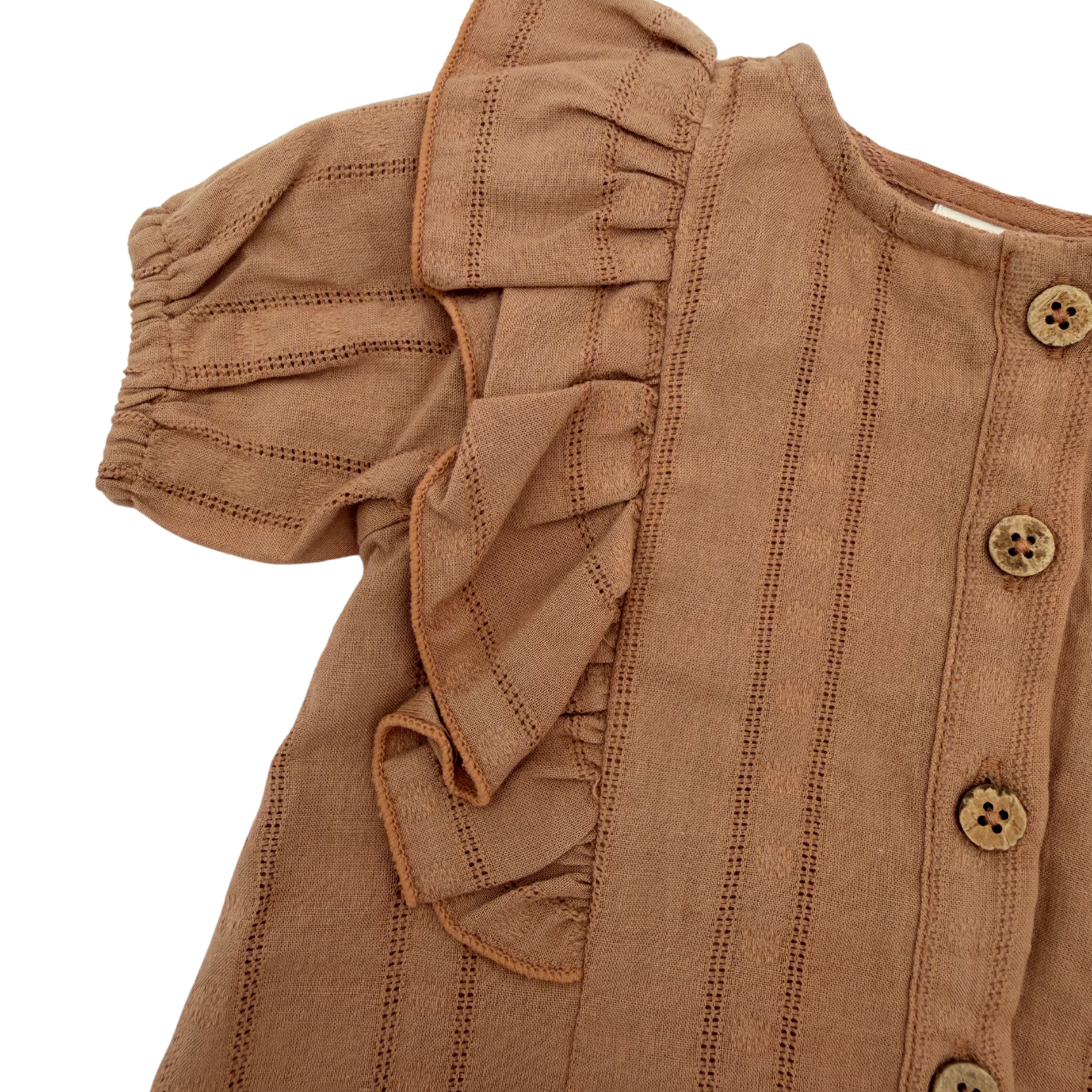 Blouse marron — 1-2 mois