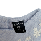 Robe bébé brodée bleu ciel — 9 mois