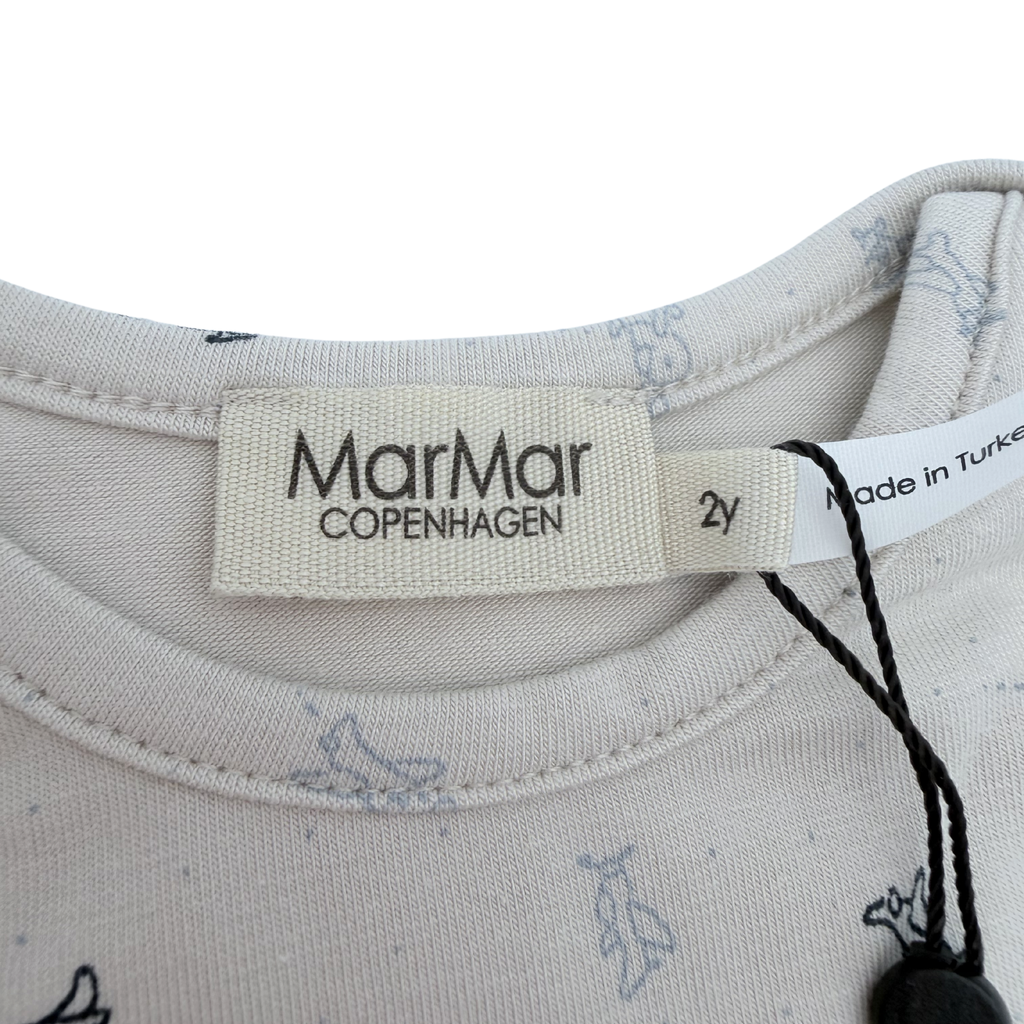 Body manches longues écru imprimé — 2 ans