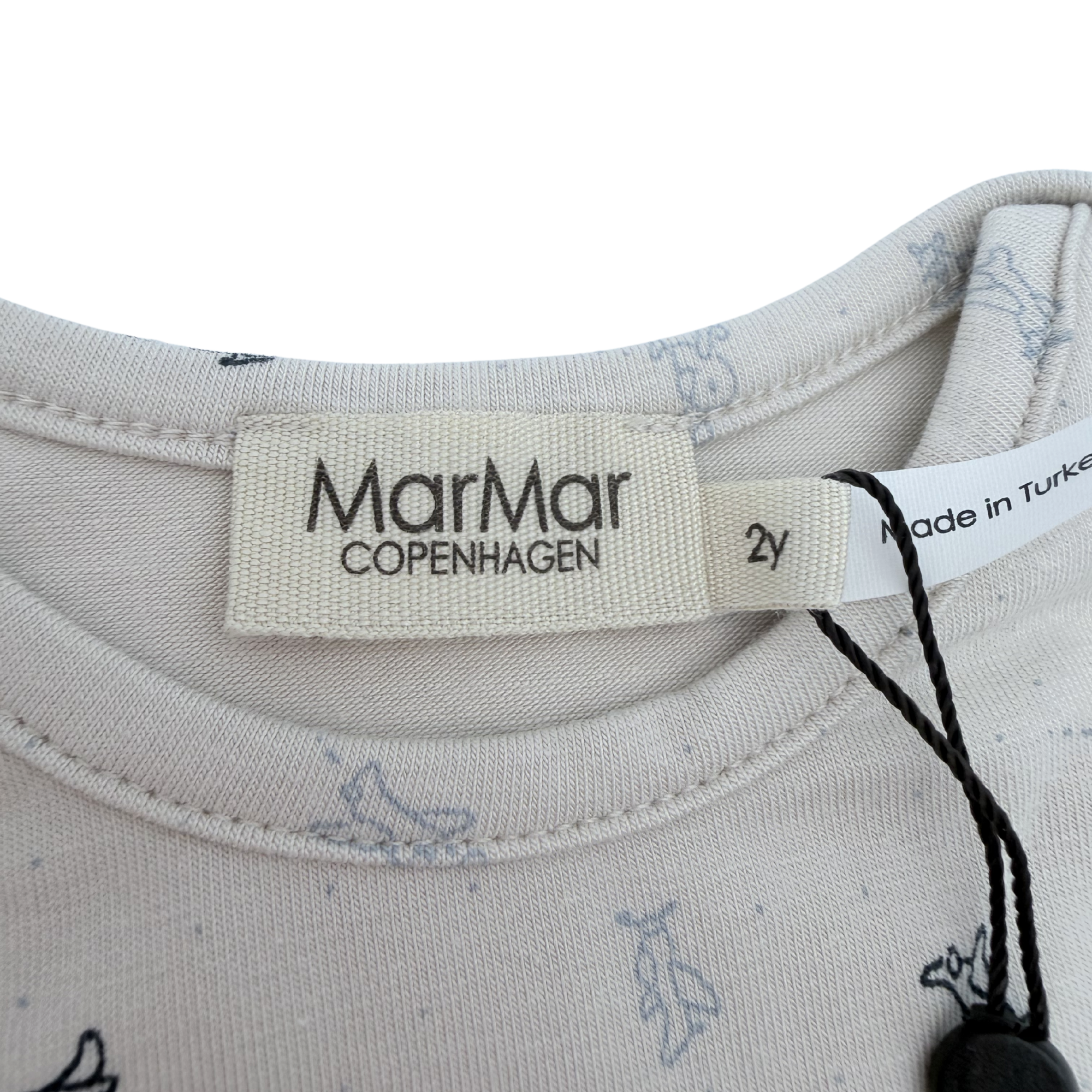 Body manches longues écru imprimé — 2 ans