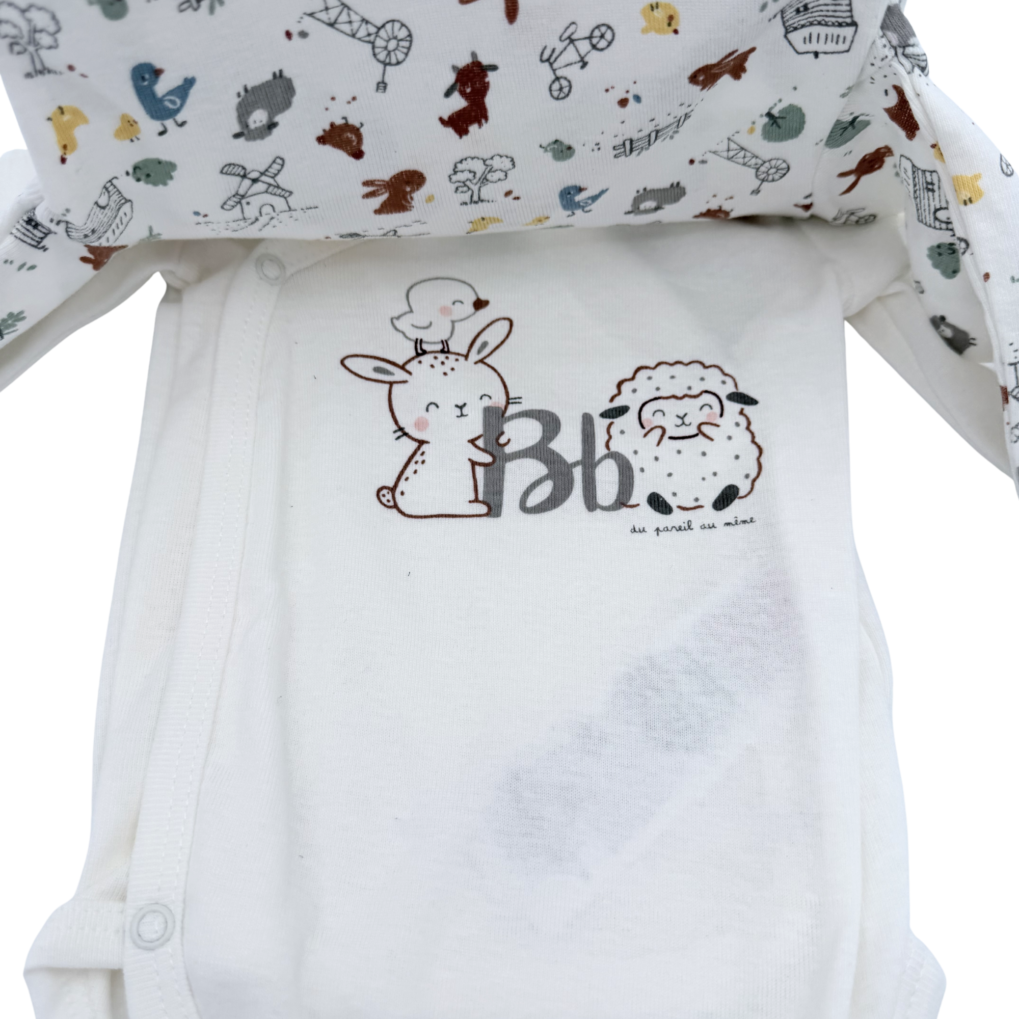 Lot de 2 bodies croisés — 6 mois