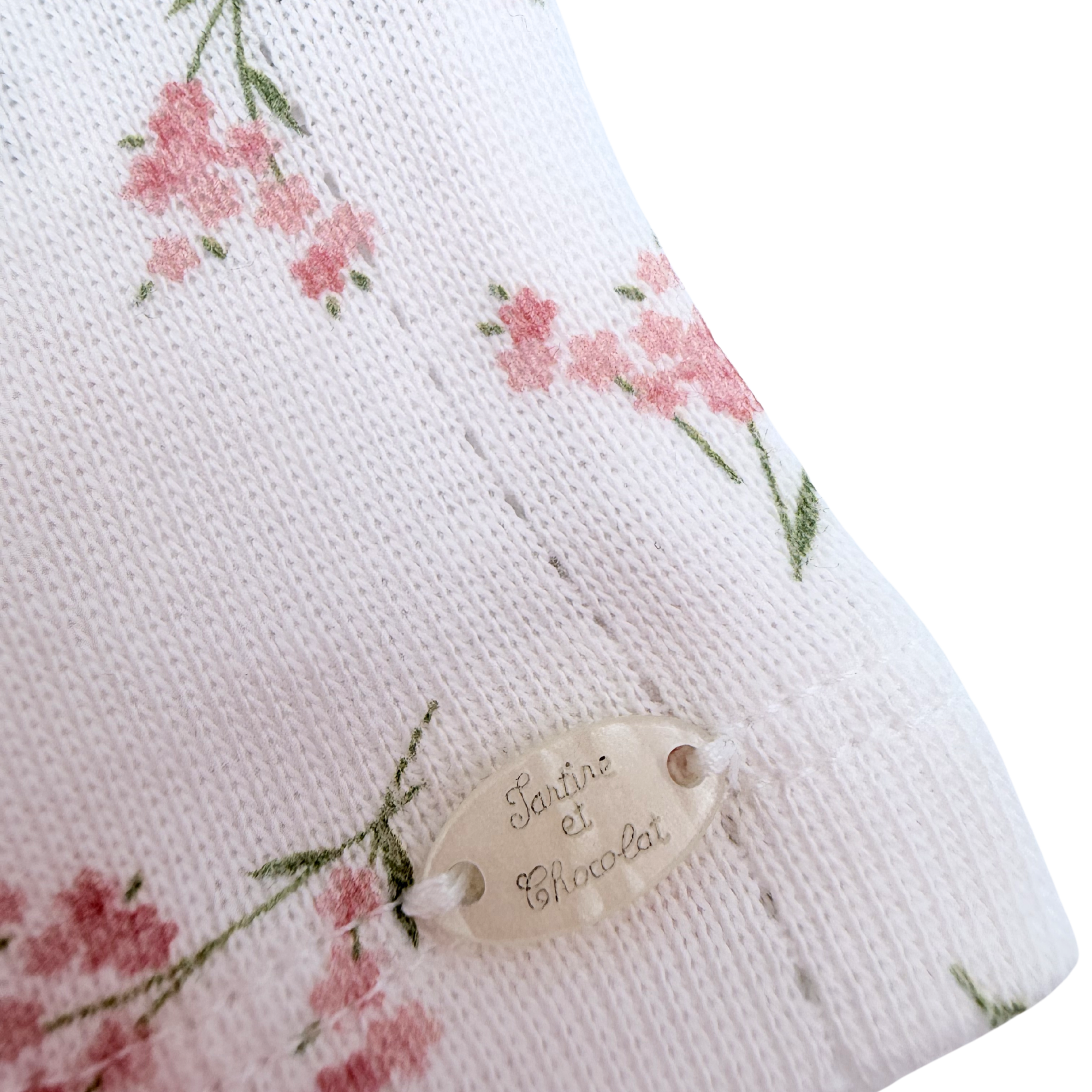 Ensemble blanc imprimé fleurs — 3 mois
